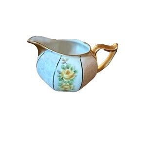 Lusterware Creamer Bavaria With Yellow Painted Roses